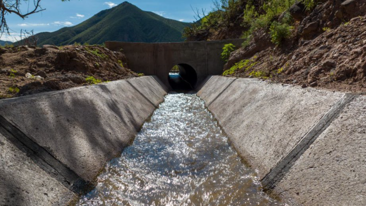 Obra hidroagrícola en Bavispe